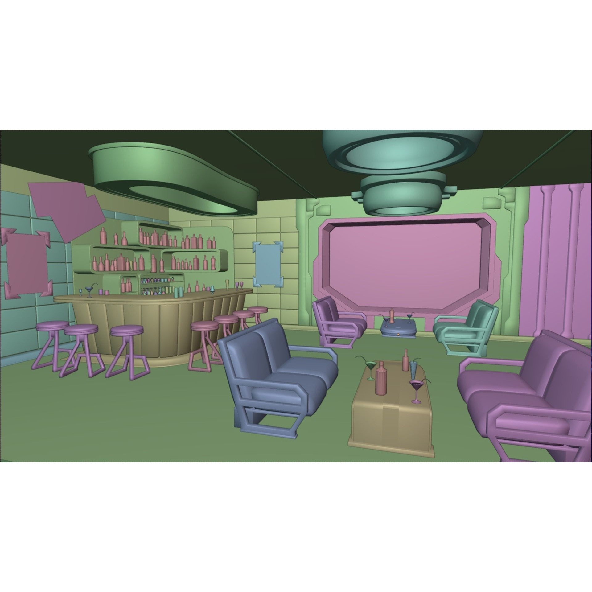NightClub - Low-Poly Game-Ready 3D Model - View 3