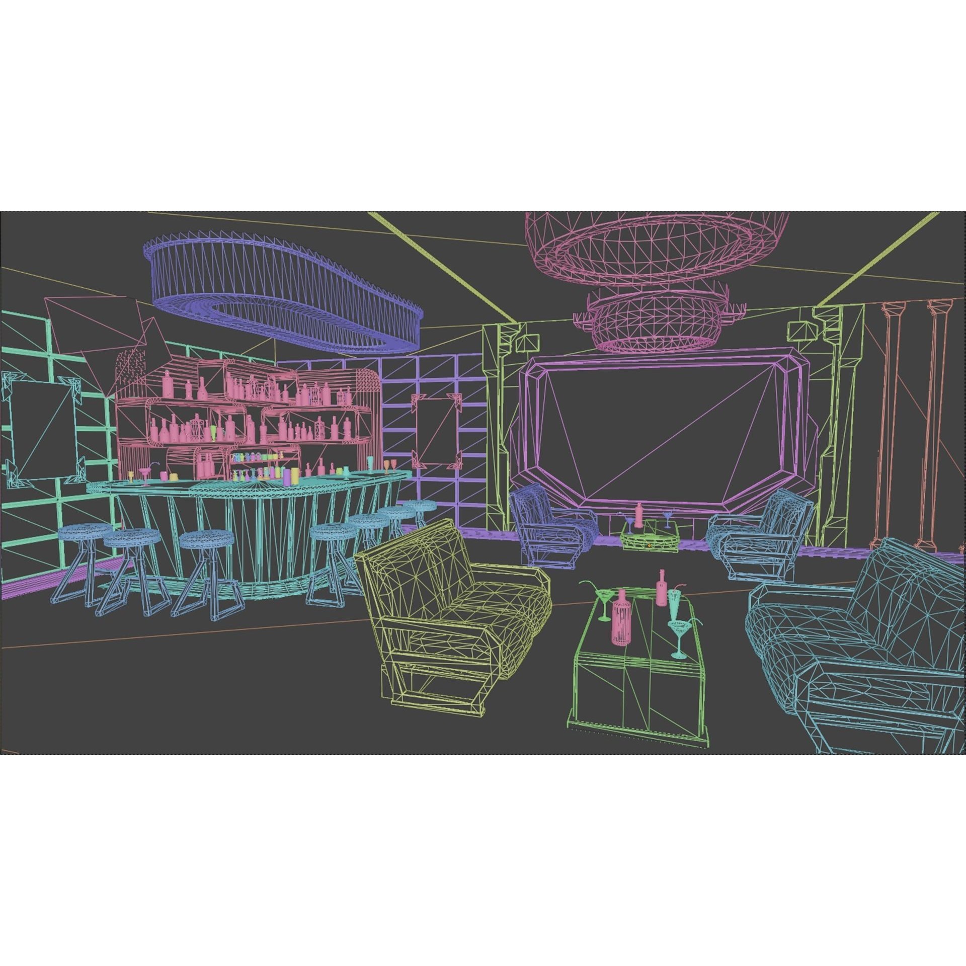 NightClub - Low-Poly Game-Ready 3D Model - View 4