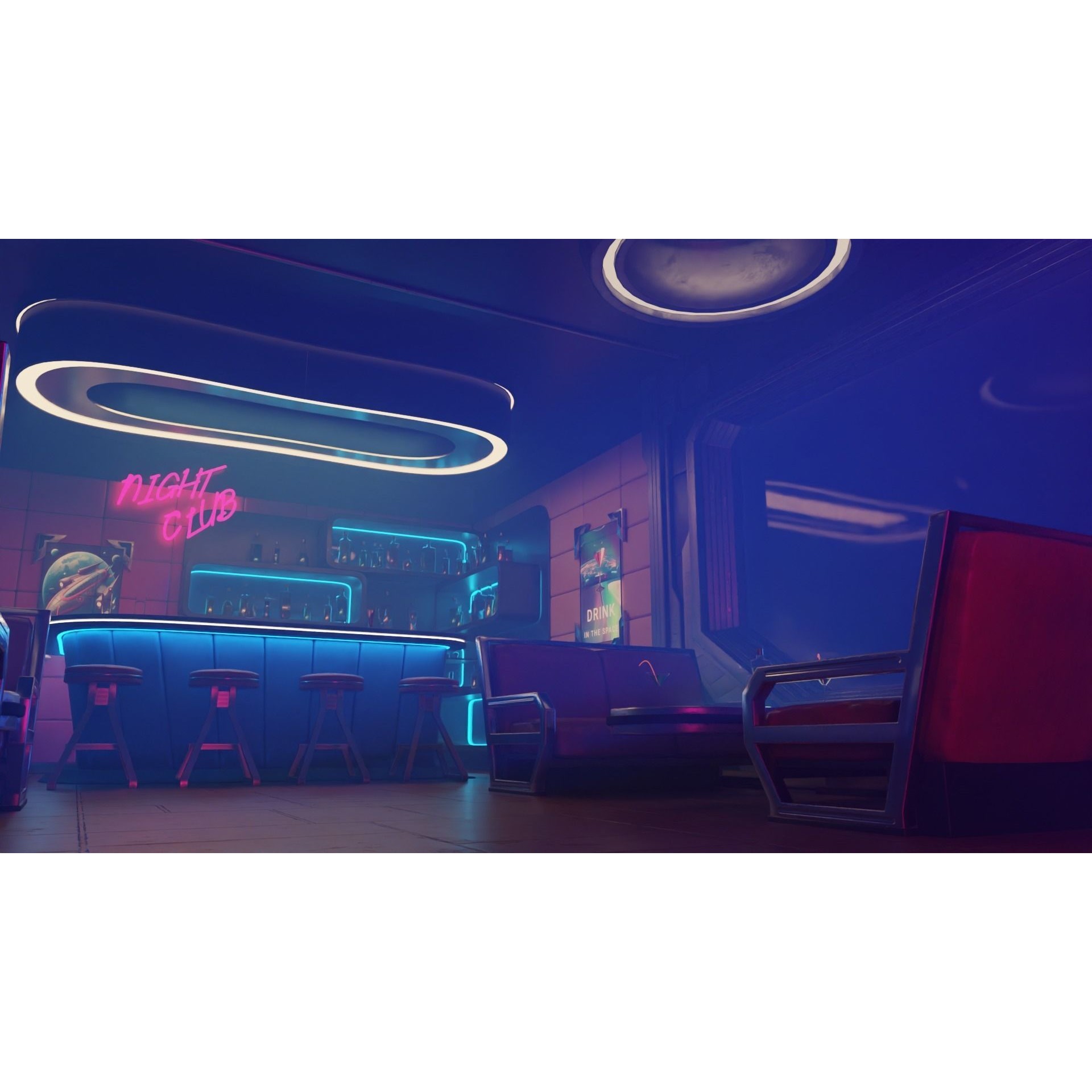 NightClub - Low-Poly Game-Ready 3D Model - View 8