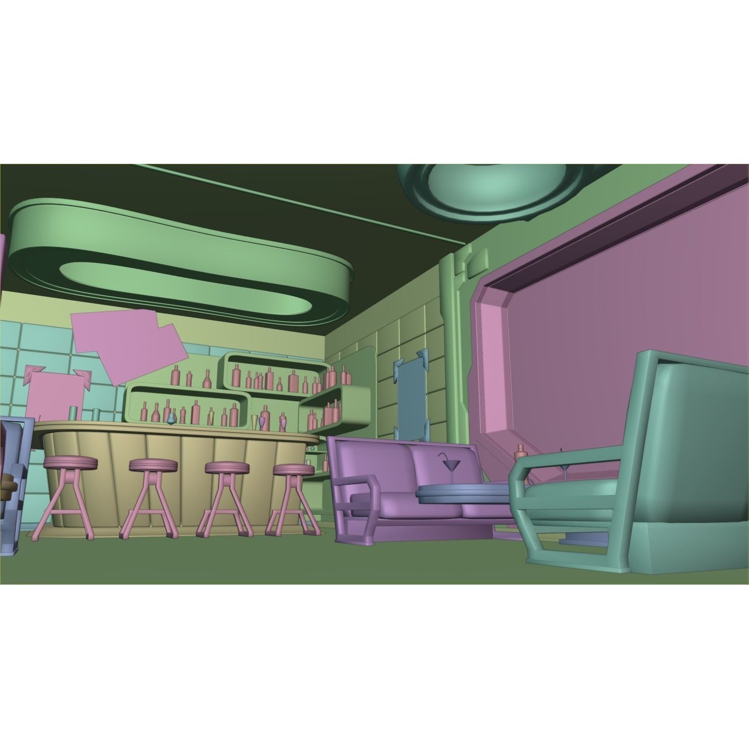 NightClub - Low-Poly Game-Ready 3D Model - View 9