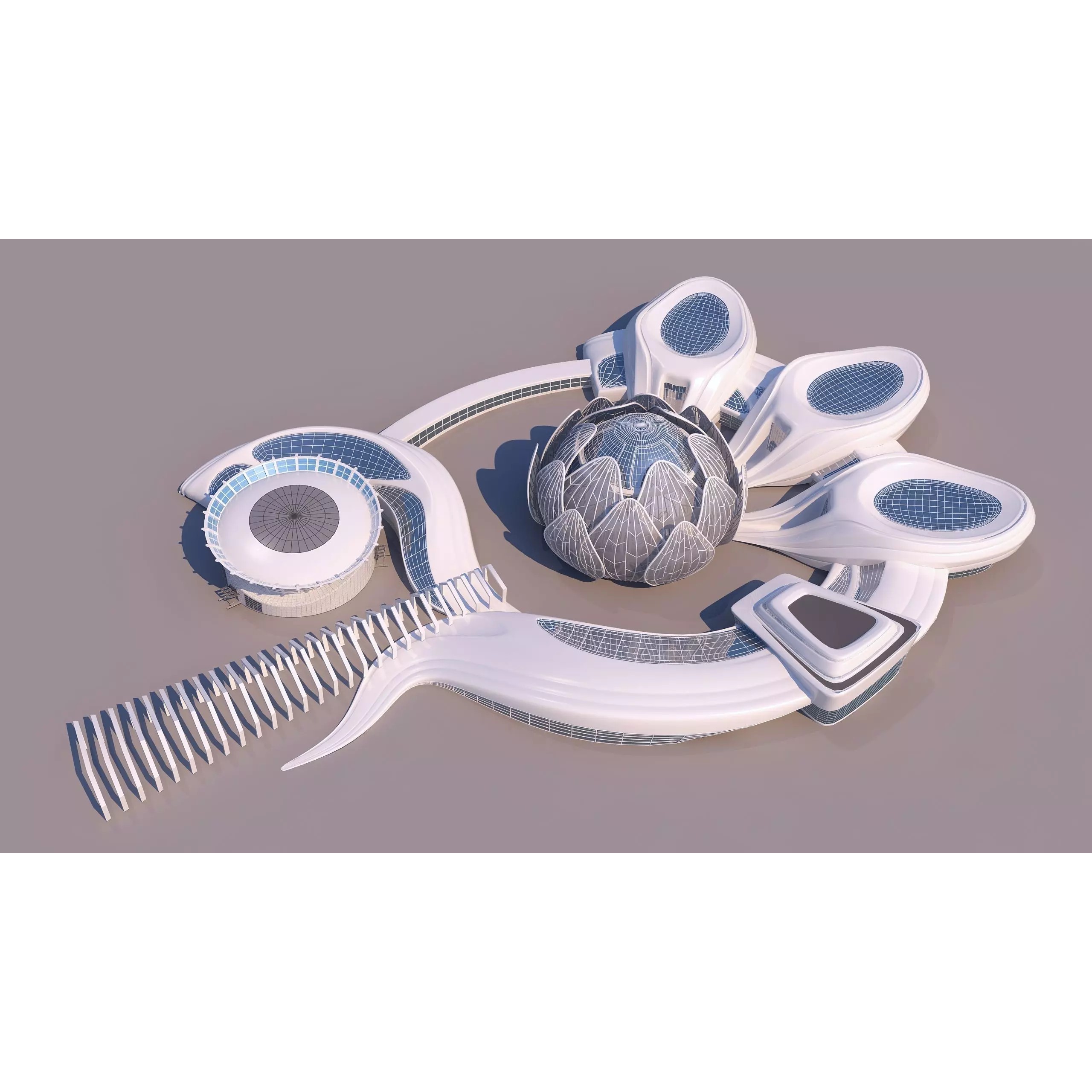 Science Museums Complex Building - 3D Model - View 2