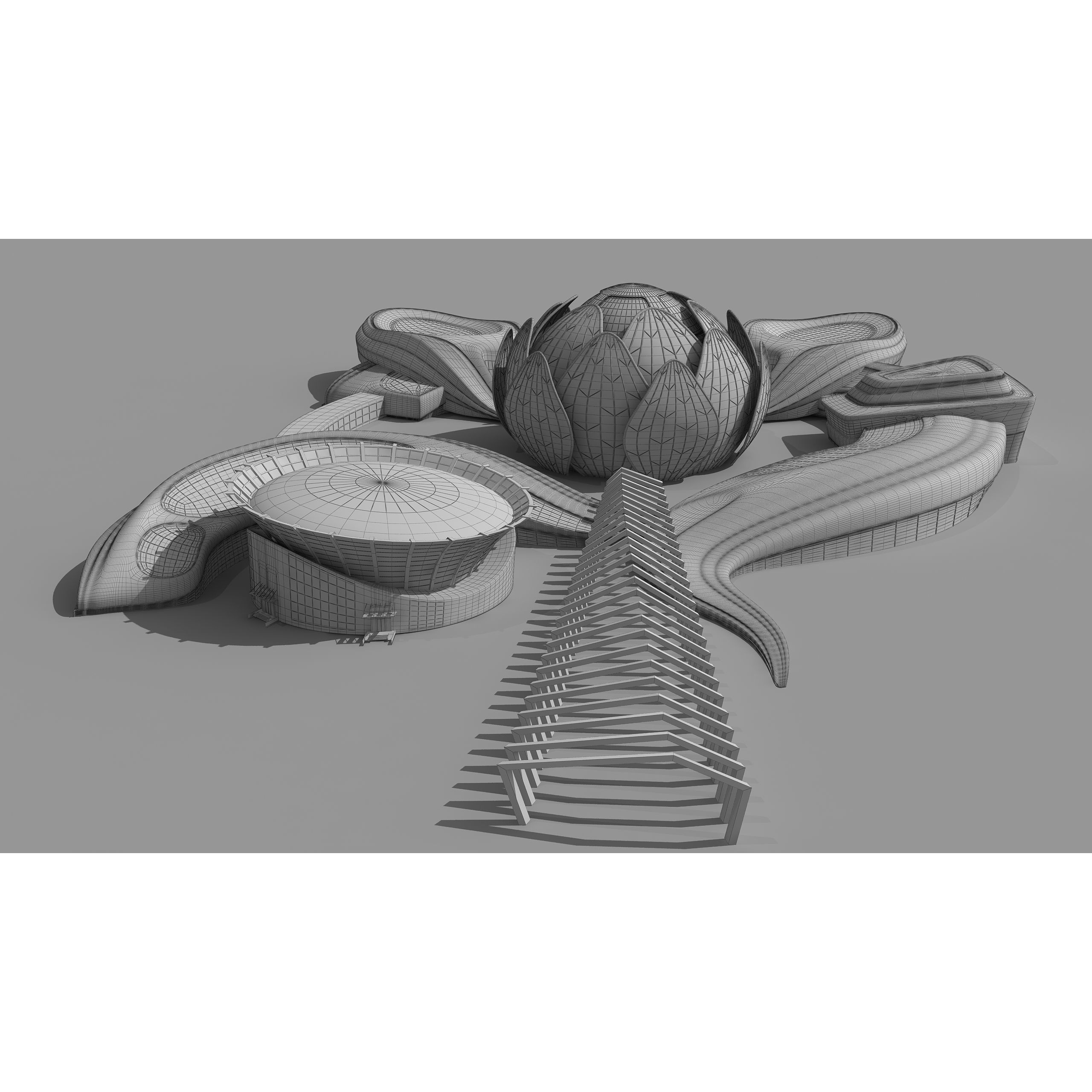 Science Museums Complex Building - 3D Model - View 20