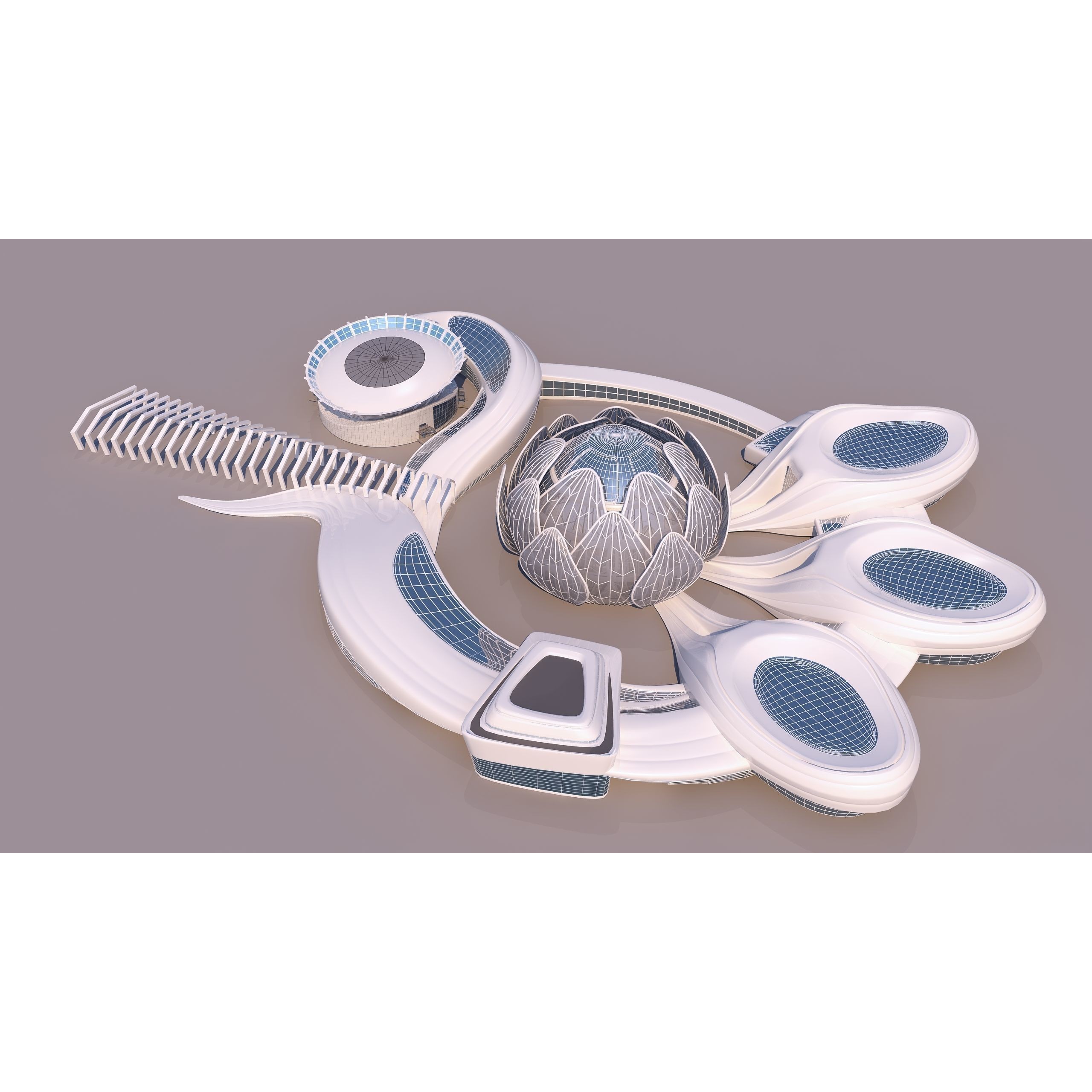 Science Museums Complex Building - 3D Model - View 3
