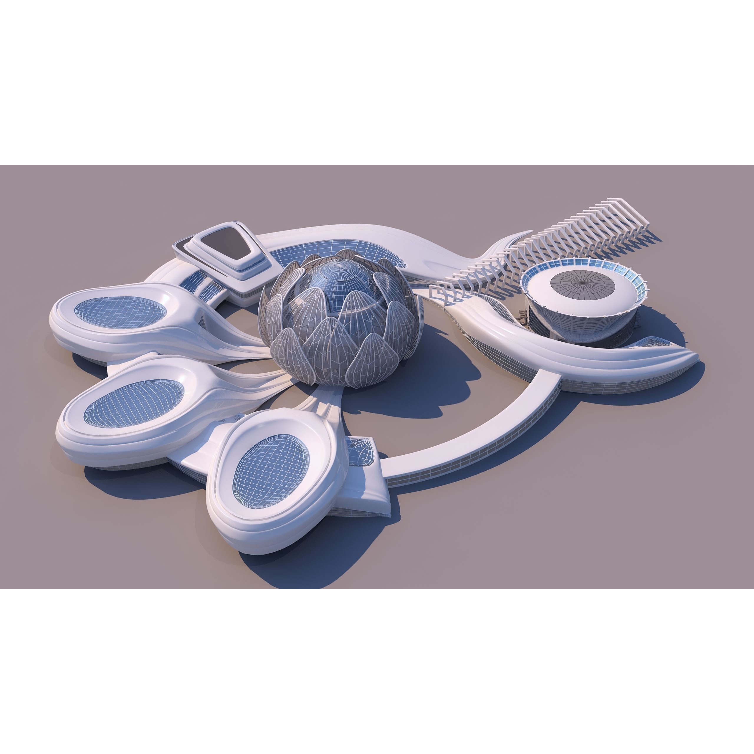 Science Museums Complex Building - 3D Model - View 4