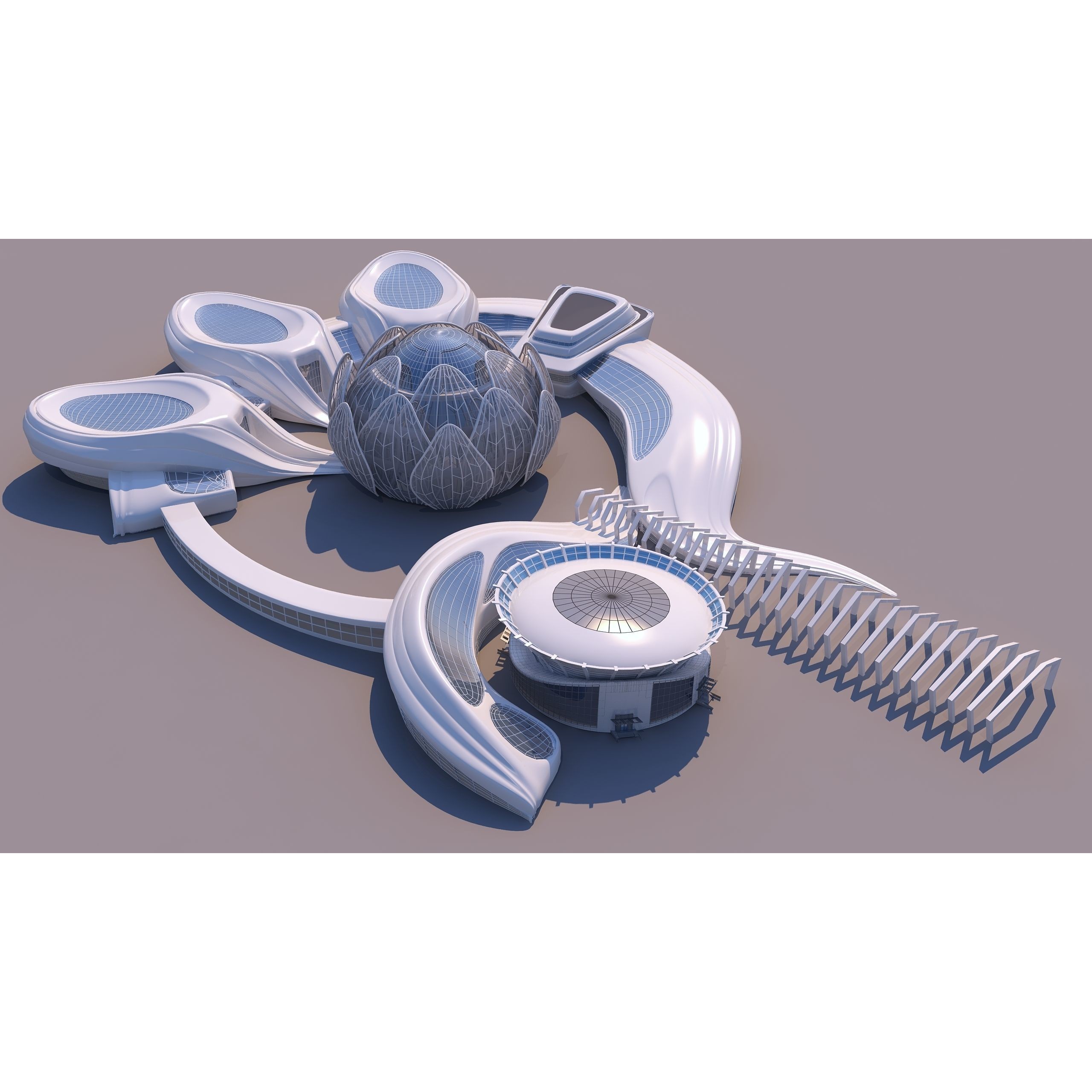Science Museums Complex Building - 3D Model - View 5