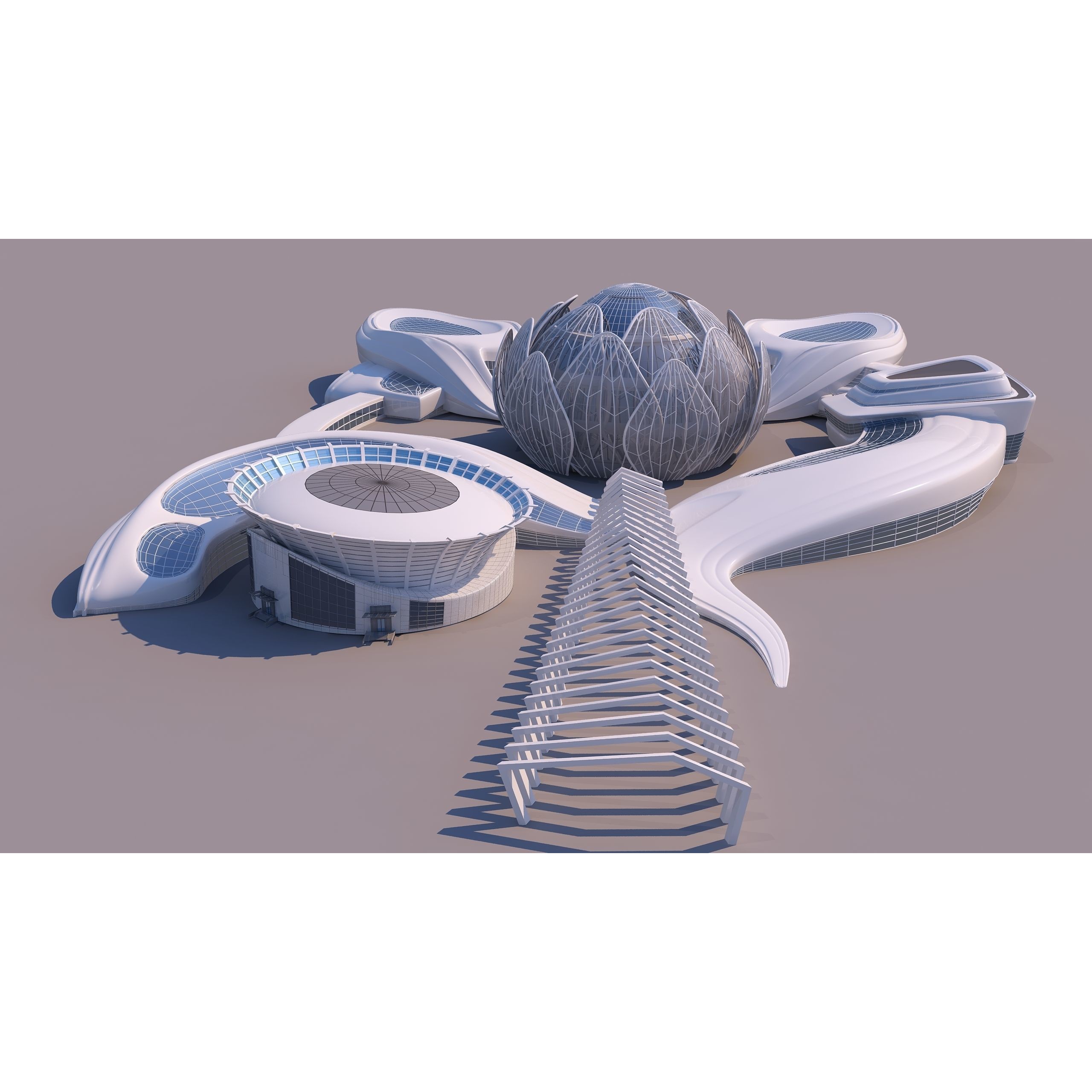 Science Museums Complex Building - 3D Model - View 7