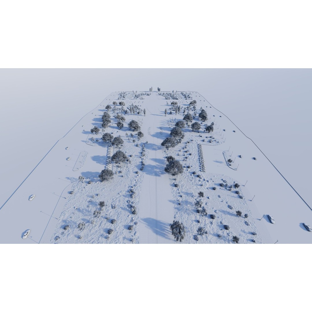 Public Park 3D Model – Urban Landscape Design, FBX, OBJ, PBR - View 22