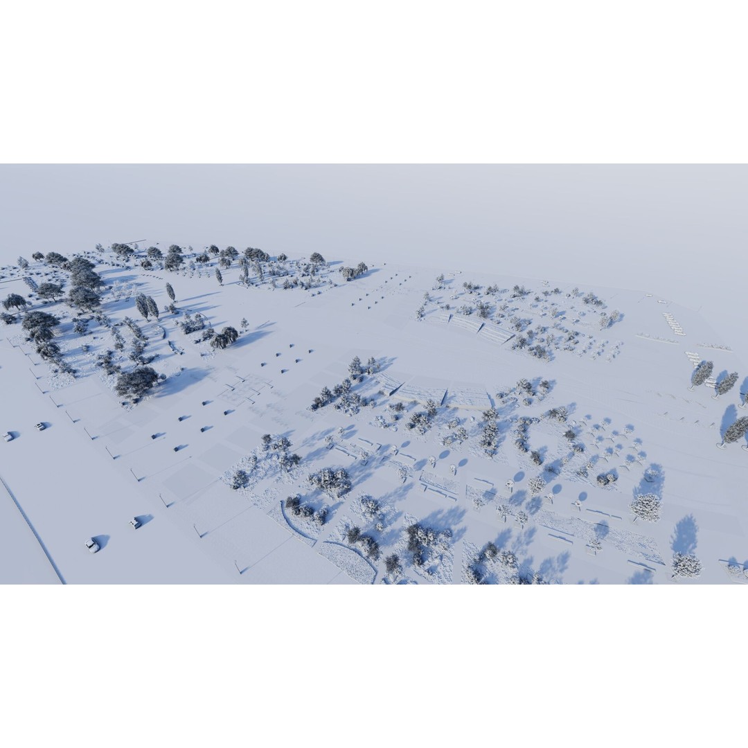 Public Park 3D Model – Urban Landscape Design, FBX, OBJ, PBR - View 25