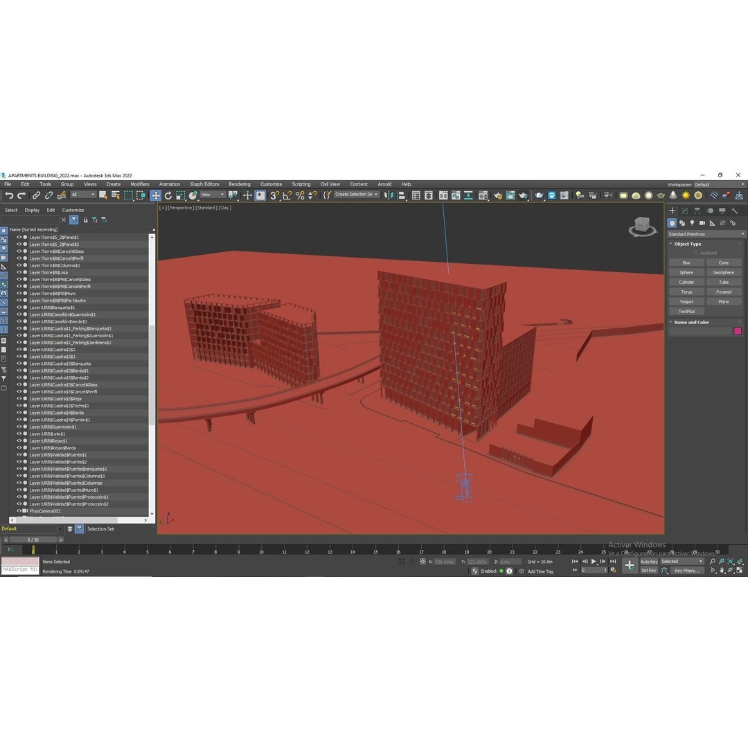 Modern Apartments Building 3D Model – Contemporary Design, FBX, OBJ - View 13