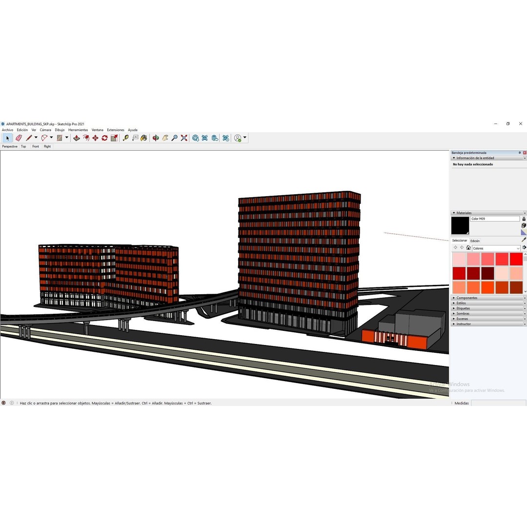 Modern Apartments Building 3D Model – Contemporary Design, FBX, OBJ - View 17