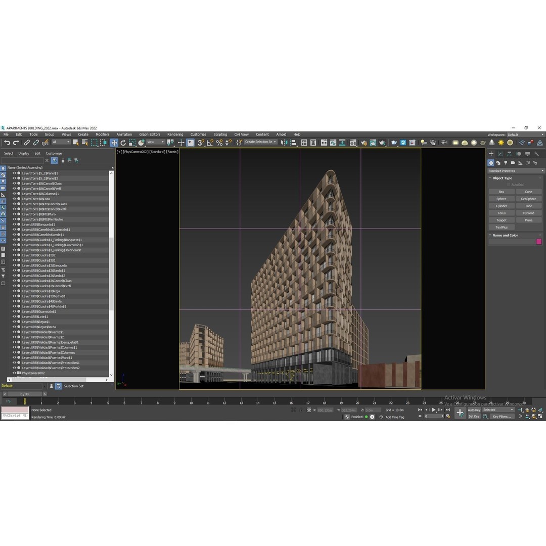 Modern Apartments Building 3D Model – Contemporary Design, FBX, OBJ - View 9