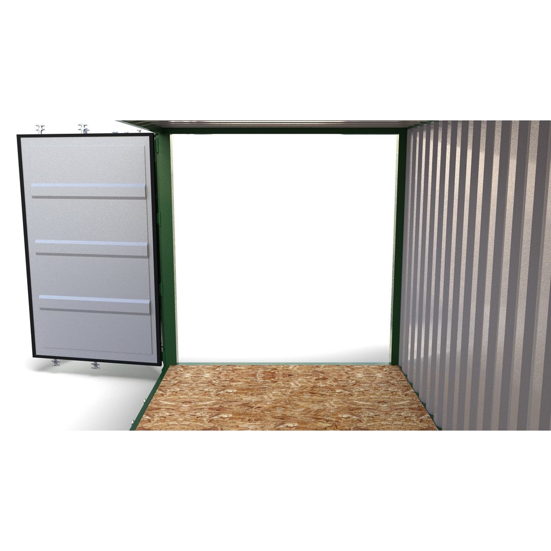 20ft Shipping Container 3D Model – Side Open, PBR Textures, FBX - View 13