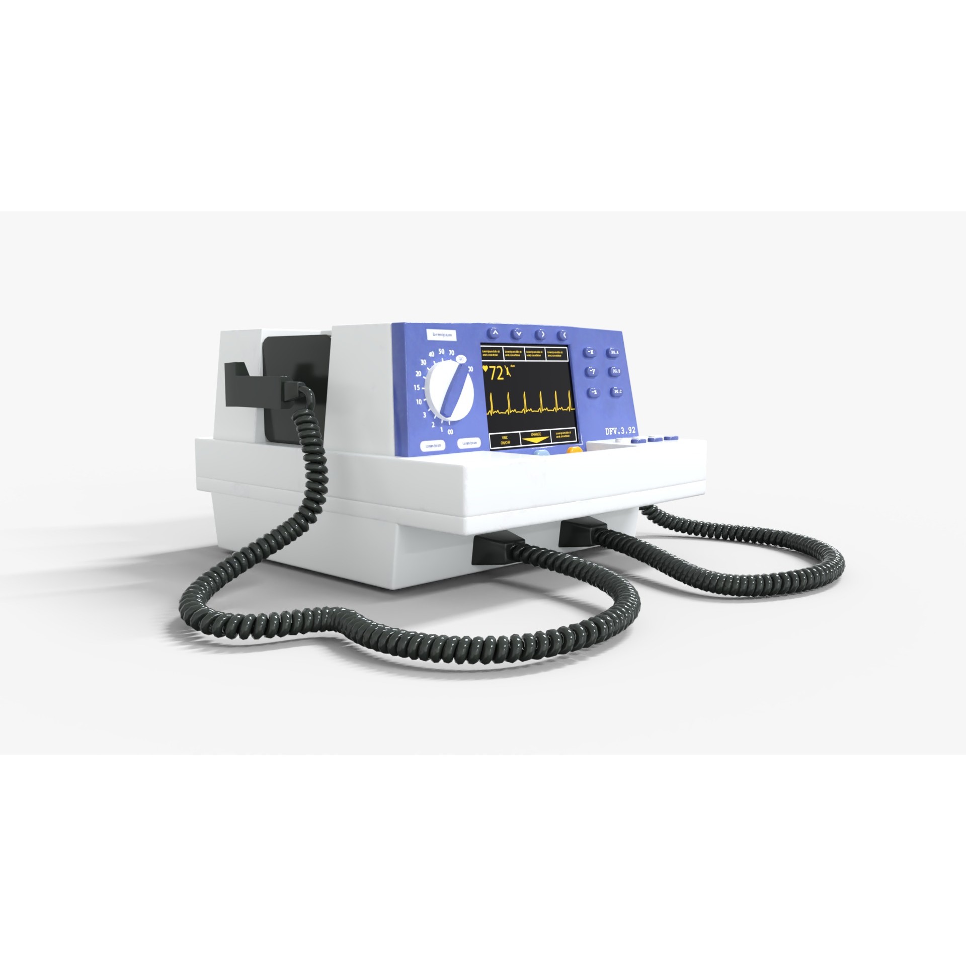Defibrillators - Low-Poly Game-Ready 3D Model - View 4