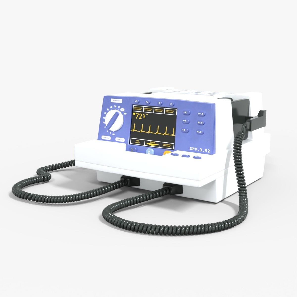 Defibrillators - Low-Poly Game-Ready 3D Model - View 8