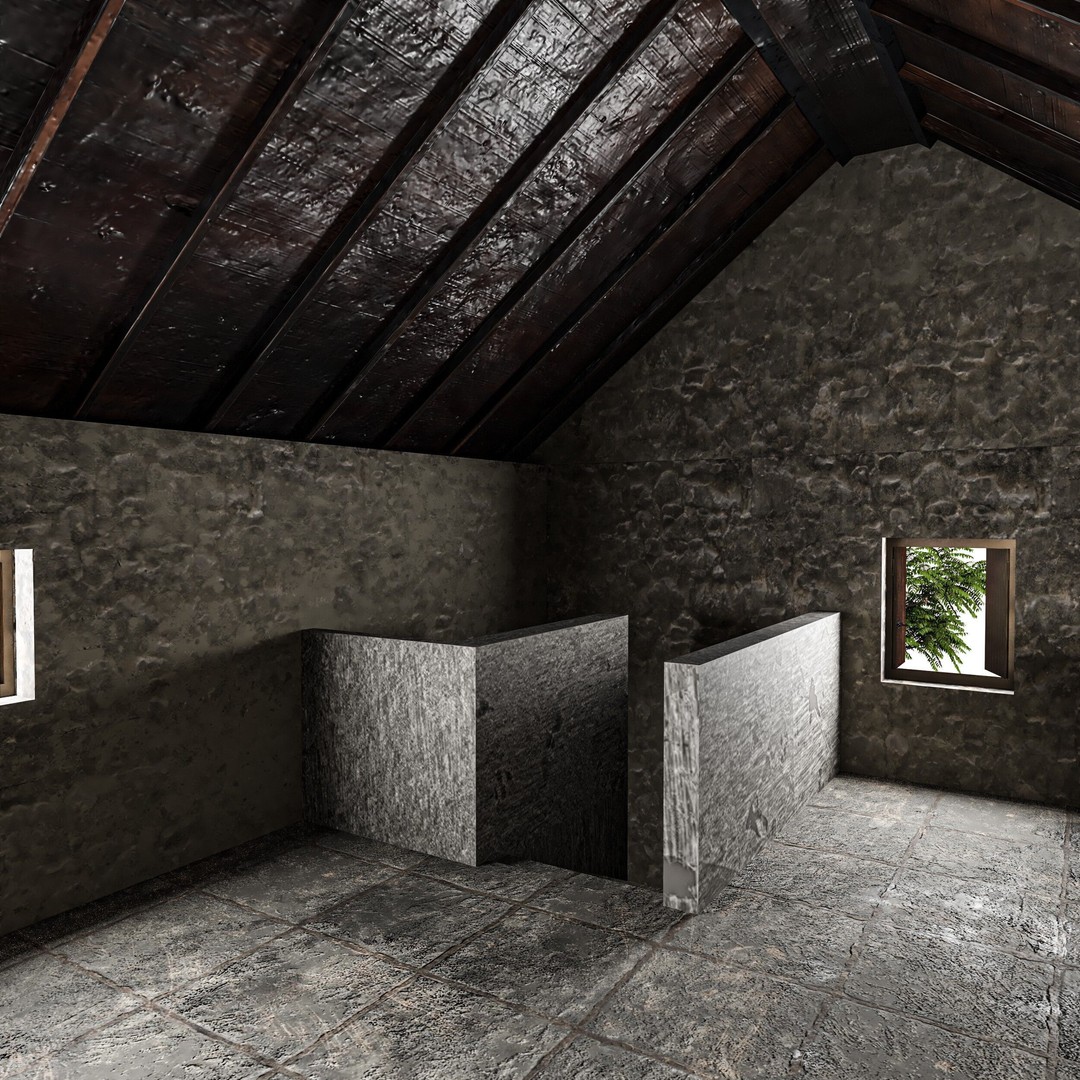 Old Vintage House 3D Model – Low Poly PBR Asset for Games - View 10