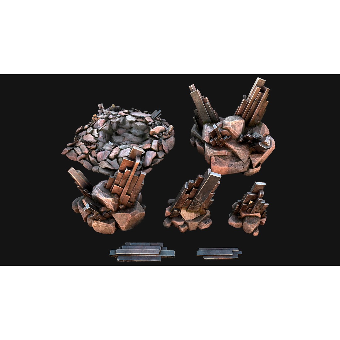 Medieval Mine 3D Model – Low Poly Game Asset, PBR Textures, FBX - View 37