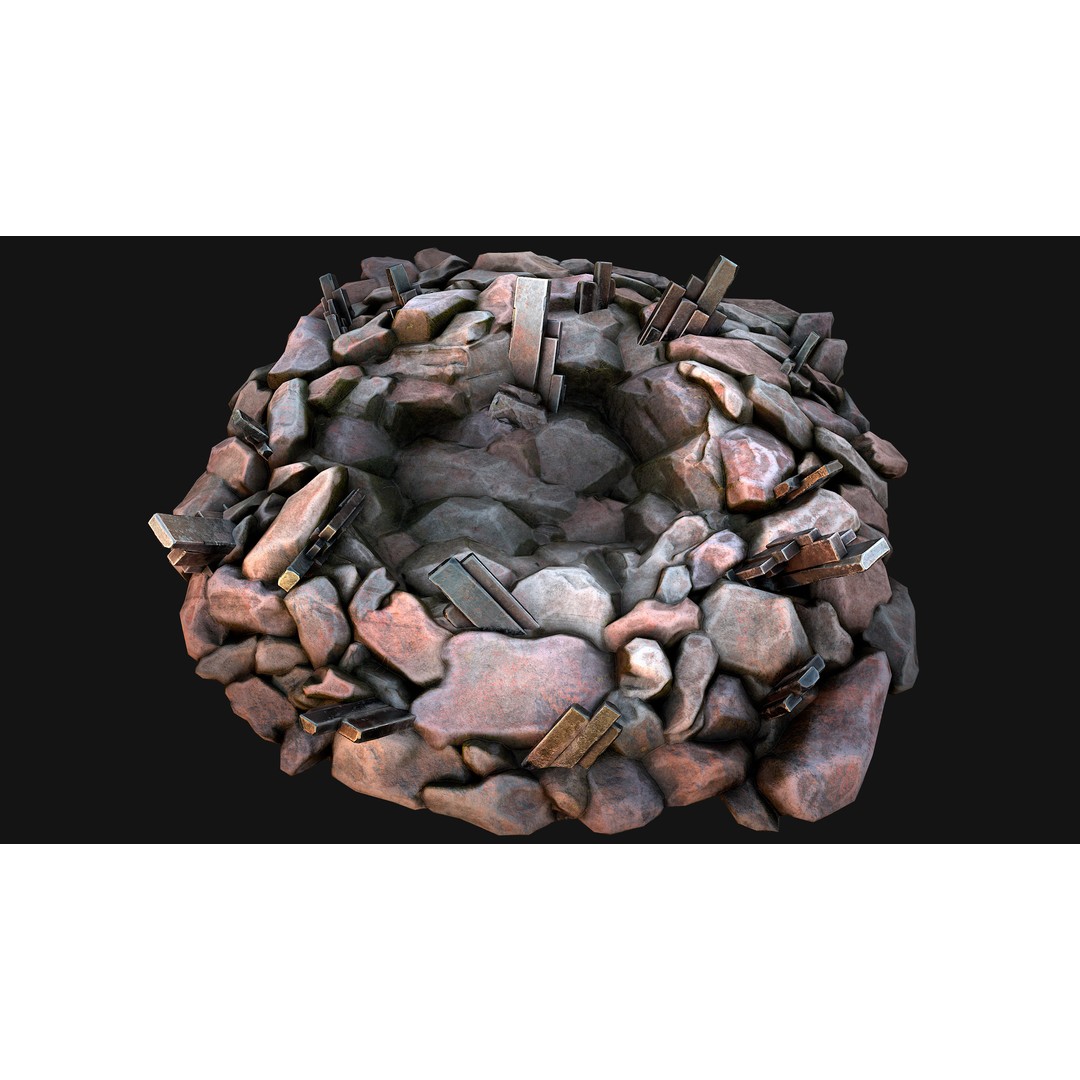 Medieval Mine 3D Model – Low Poly Game Asset, PBR Textures, FBX - View 40