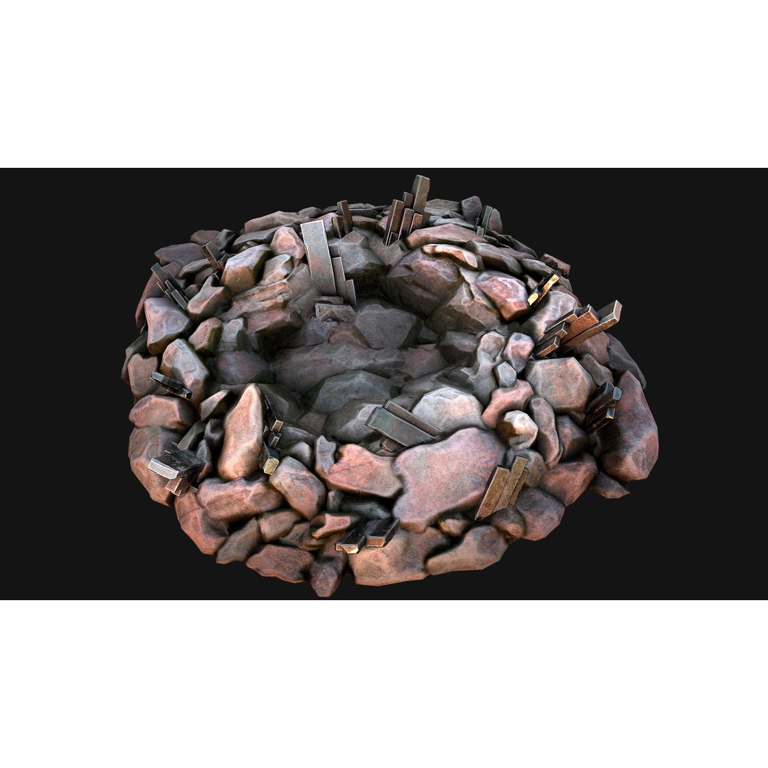 Medieval Mine 3D Model – Low Poly Game Asset, PBR Textures, FBX - View 42