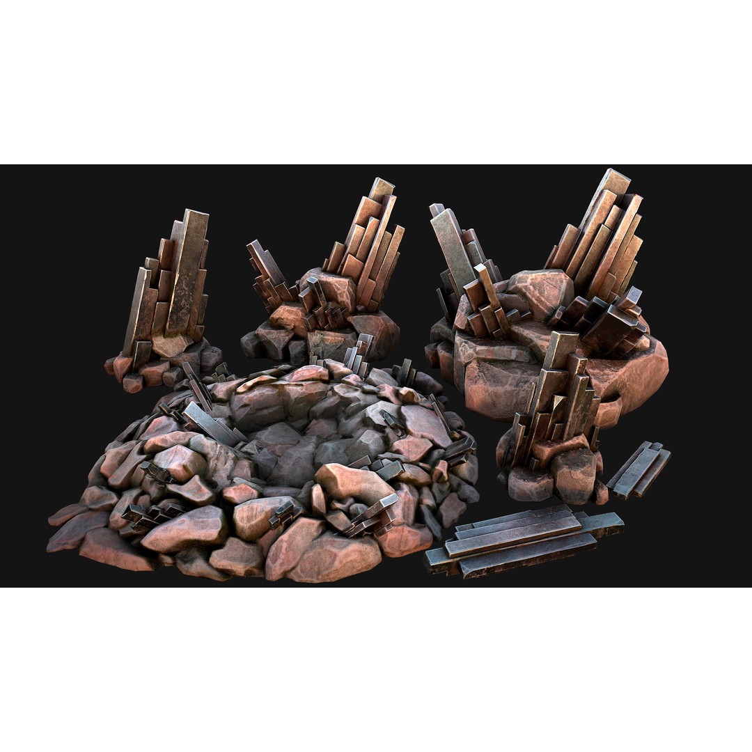 Medieval Mine 3D Model – Low Poly Game Asset, PBR Textures, FBX - View 44