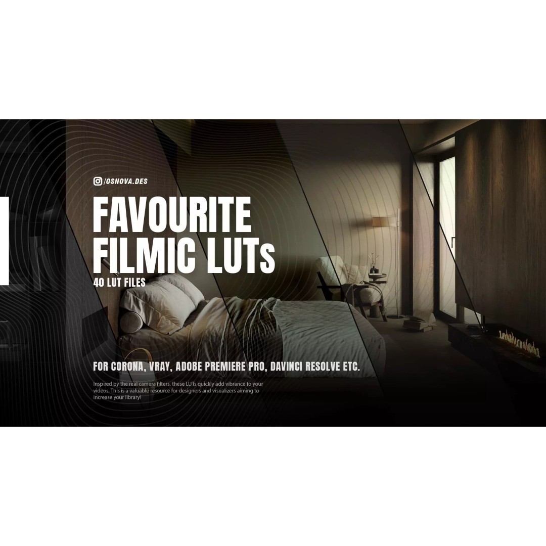40 Professional LUTs 3D Model – High-Quality Color Styles for Archviz