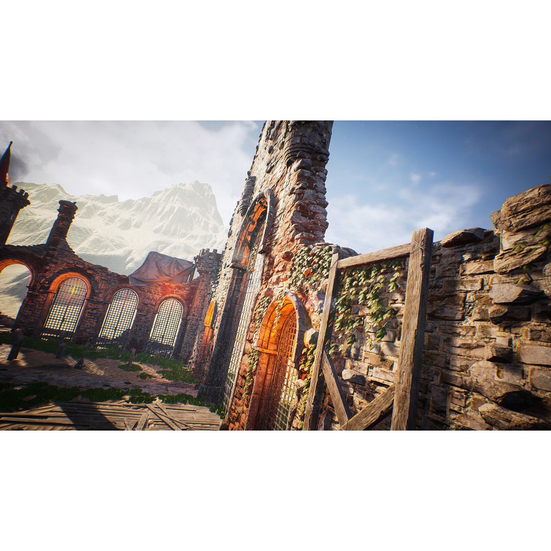 Fantasy Medieval Castle 3D Model – Low Poly Game Asset, PBR Textures