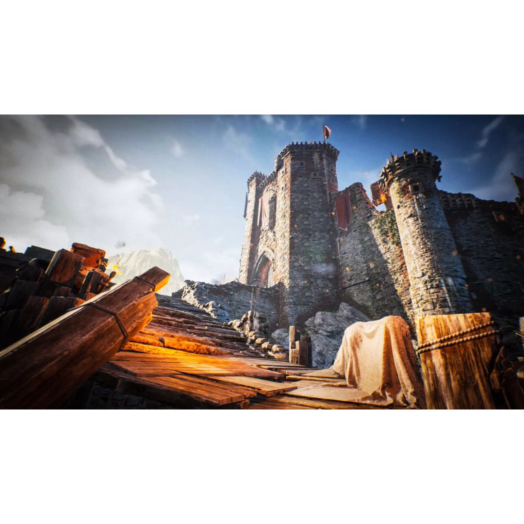 Fantasy Medieval Castle 3D Model – Low Poly Game Asset, PBR Textures - View 2