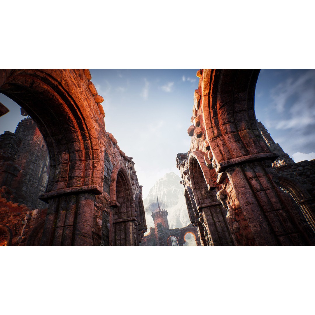 Fantasy Medieval Castle 3D Model – Low Poly Game Asset, PBR Textures - View 3