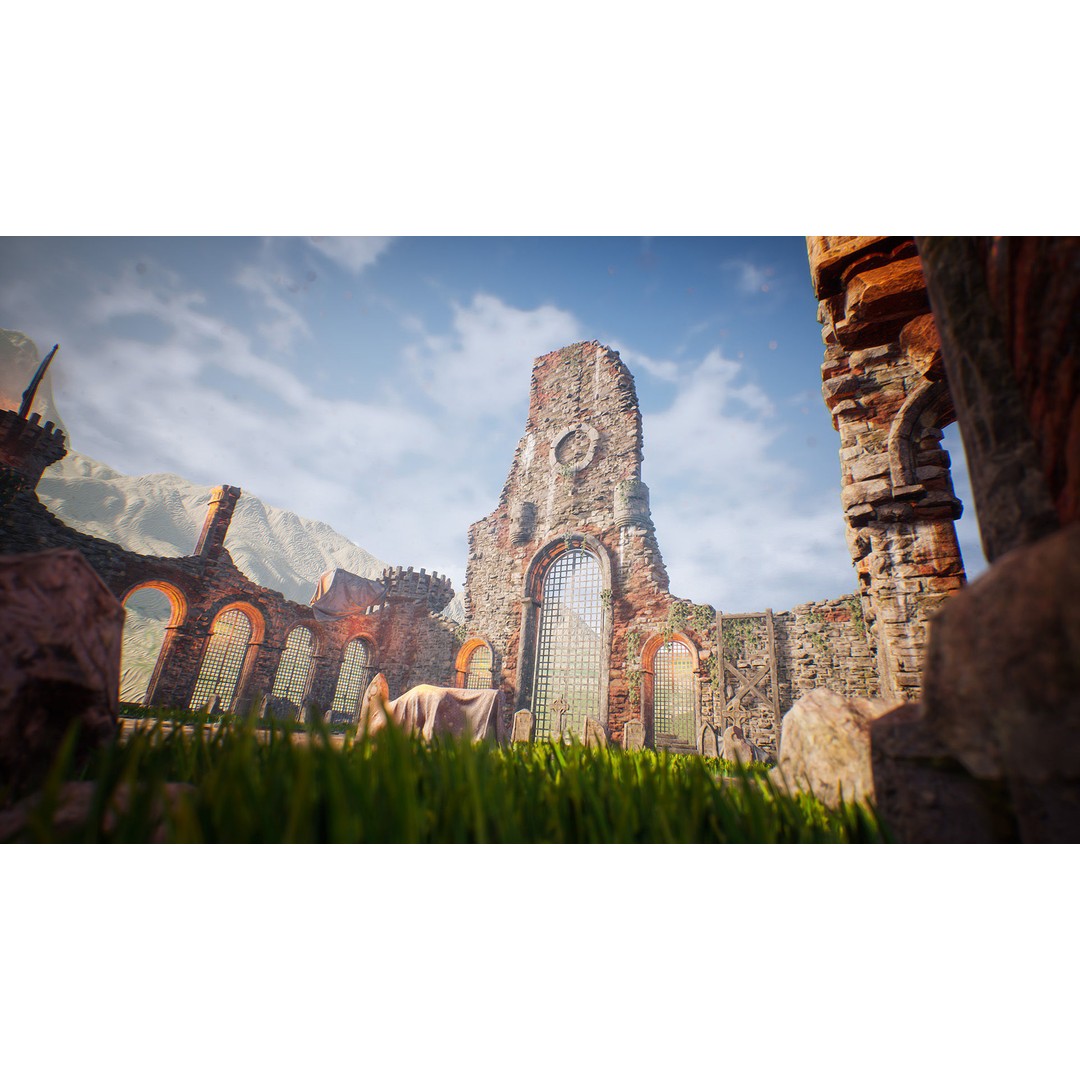 Fantasy Medieval Castle 3D Model – Low Poly Game Asset, PBR Textures - View 5