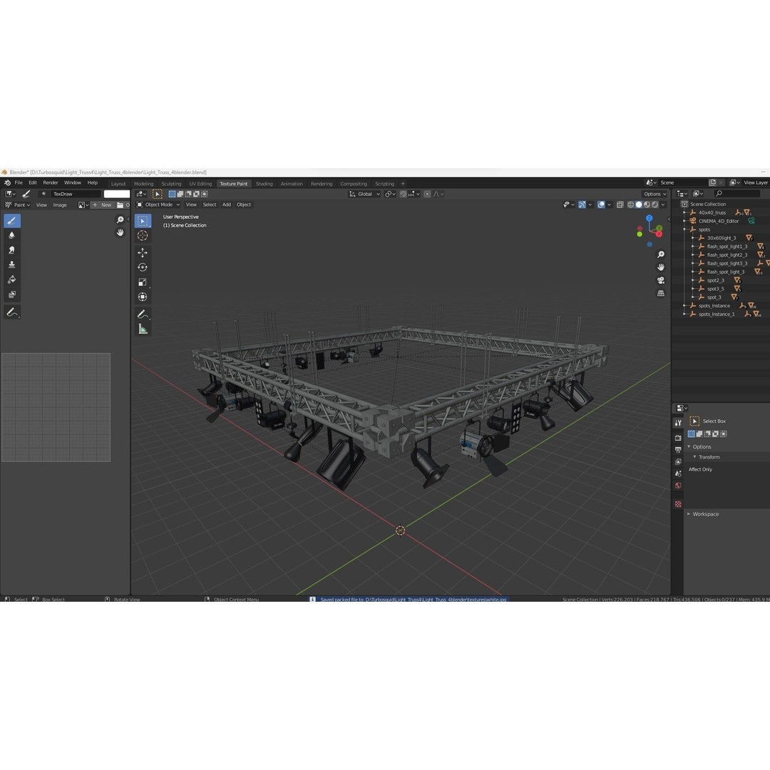 Light Truss 3D Model – Industrial Stage Rig, FBX, Blender, 3DSMAX - View 16