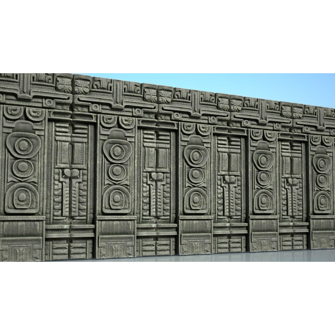 Mayan Walls 3D Model – Low Poly Architectural Asset, FBX & Blender - View 16