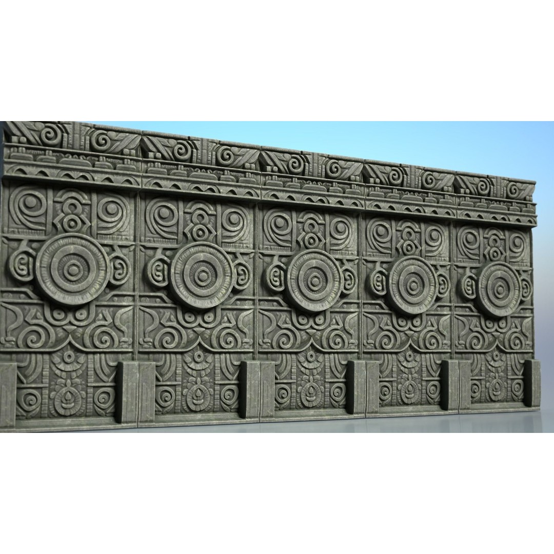 Mayan Walls 3D Model – Low Poly Architectural Asset, FBX & Blender - View 17