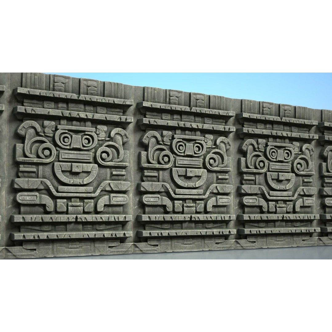 Mayan Walls 3D Model – Low Poly Architectural Asset, FBX & Blender - View 20