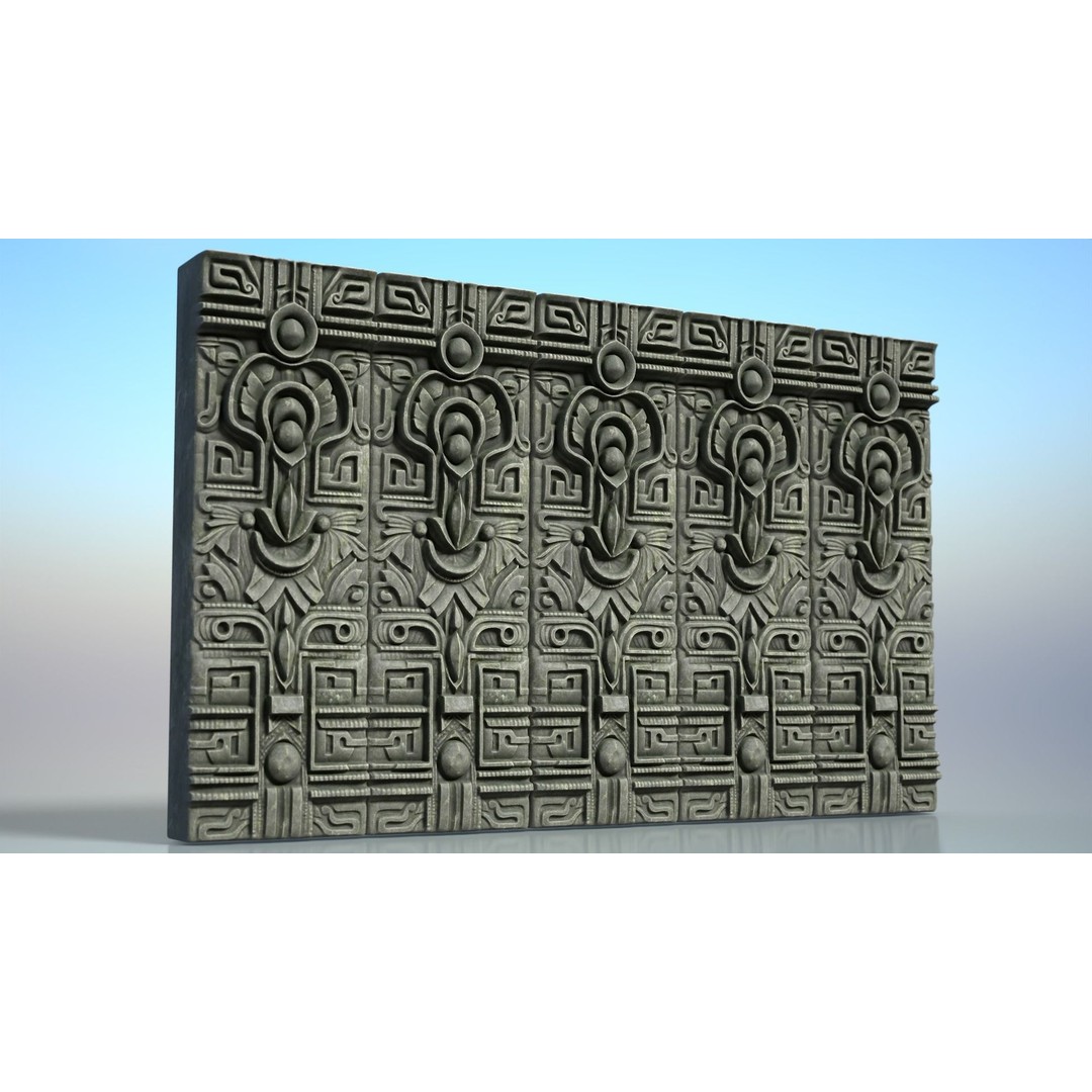Mayan Walls 3D Model – Low Poly Architectural Asset, FBX & Blender - View 21