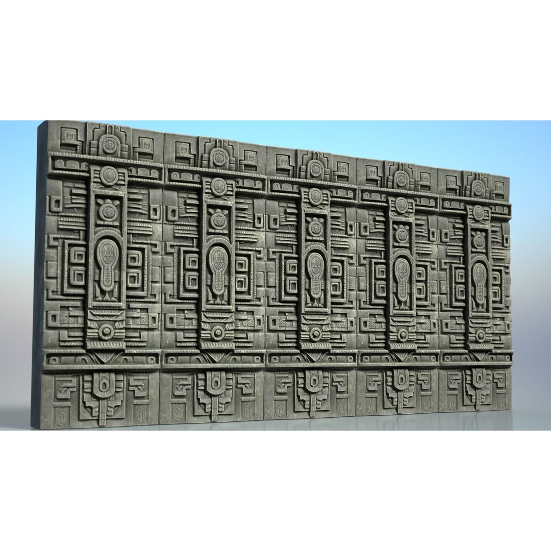 Mayan Walls 3D Model – Low Poly Architectural Asset, FBX & Blender - View 22
