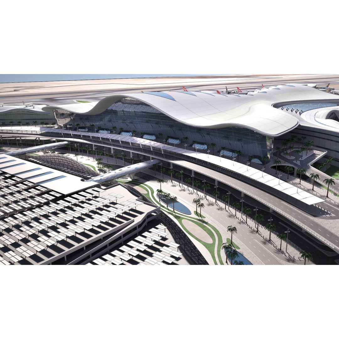 Abu Dhabi Airport 3D Model – High Detail Architectural Landmark, FBX - View 12