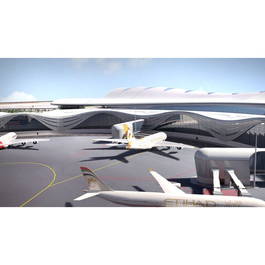 Abu Dhabi Airport 3D Model – High Detail Architectural Landmark, FBX - View 13