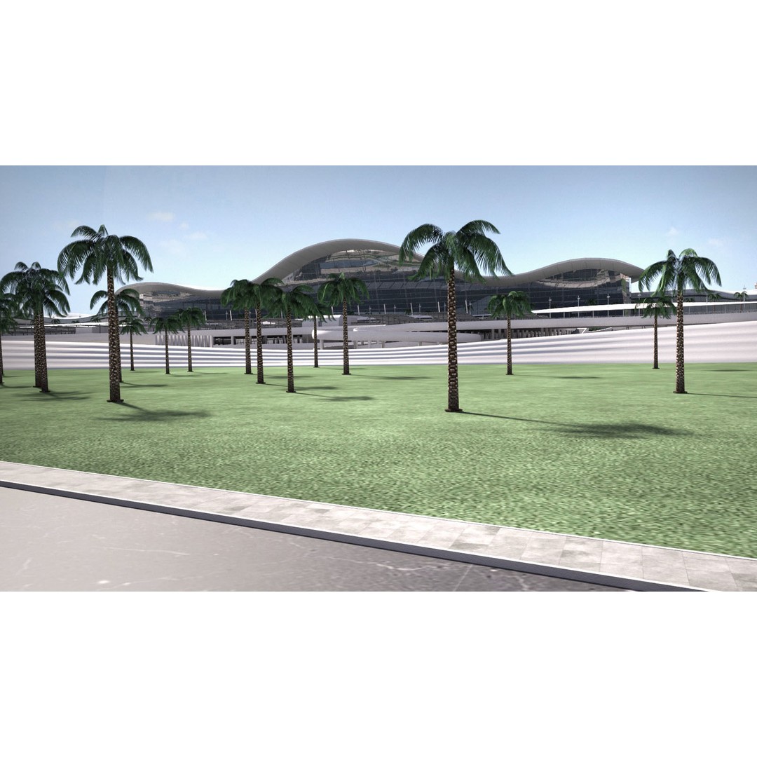 Abu Dhabi Airport 3D Model – High Detail Architectural Landmark, FBX - View 14