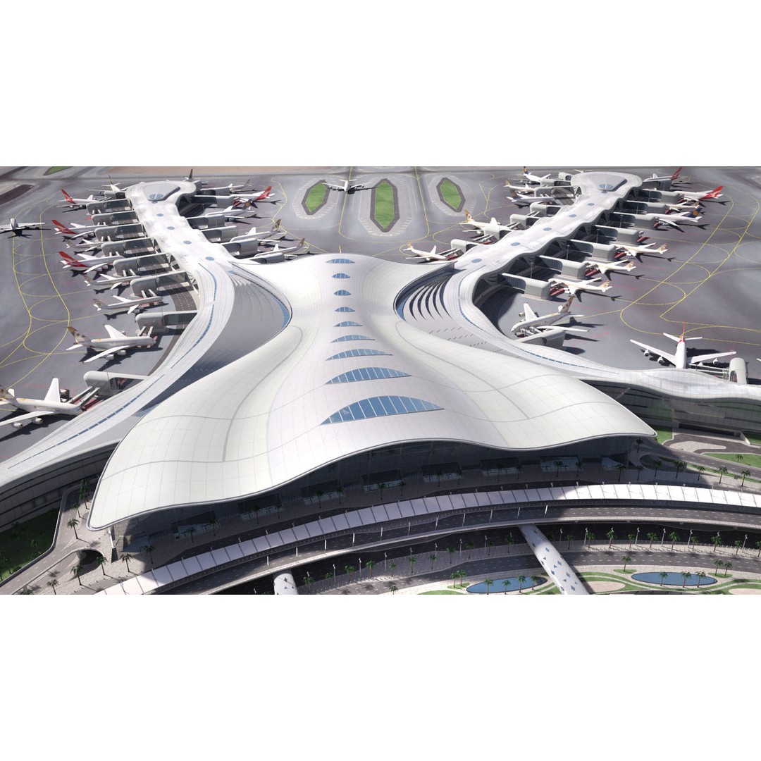 Abu Dhabi Airport 3D Model – High Detail Architectural Landmark, FBX - View 15