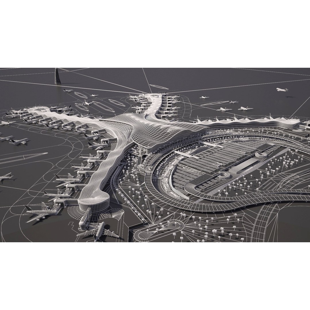 Abu Dhabi Airport 3D Model – High Detail Architectural Landmark, FBX - View 16