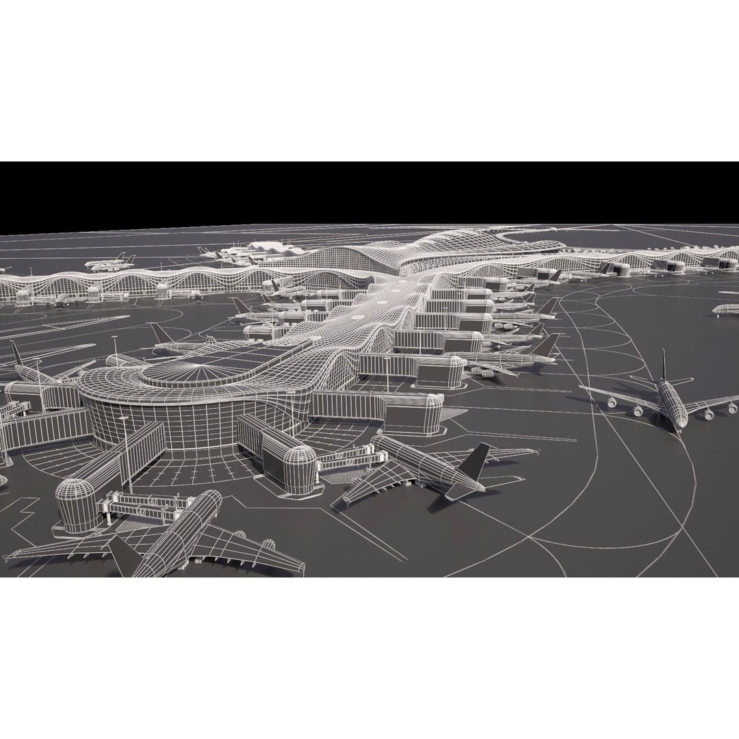 Abu Dhabi Airport 3D Model – High Detail Architectural Landmark, FBX - View 17