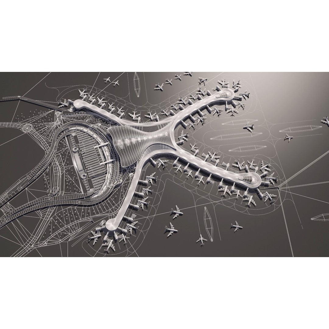 Abu Dhabi Airport 3D Model – High Detail Architectural Landmark, FBX - View 18