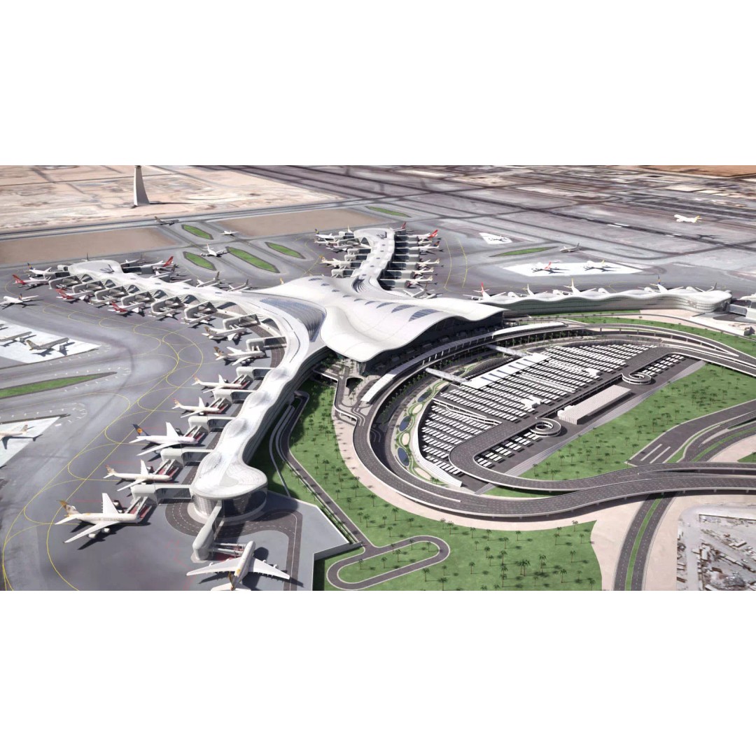 Abu Dhabi Airport 3D Model – High Detail Architectural Landmark, FBX - View 2
