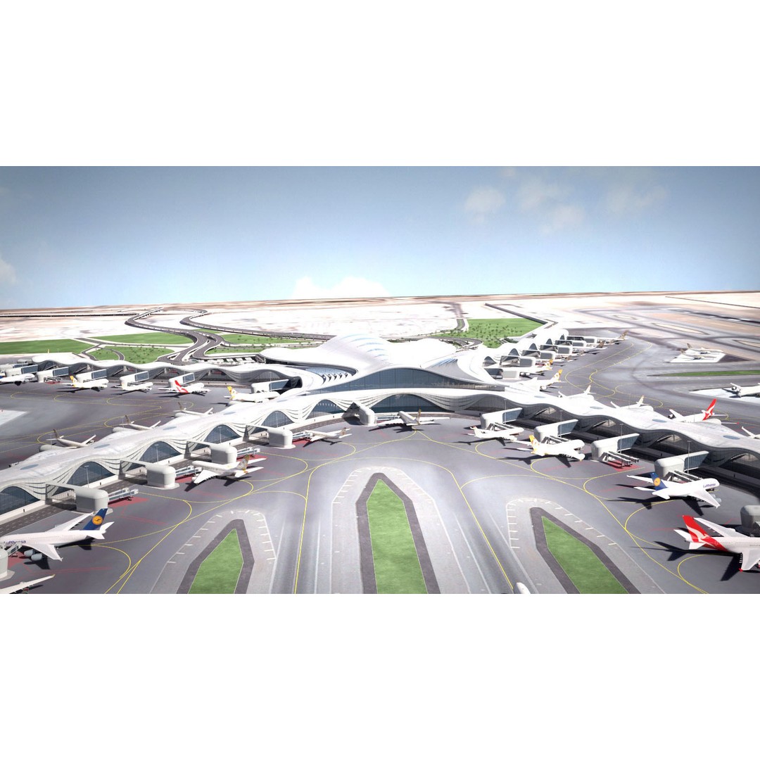Abu Dhabi Airport 3D Model – High Detail Architectural Landmark, FBX - View 5