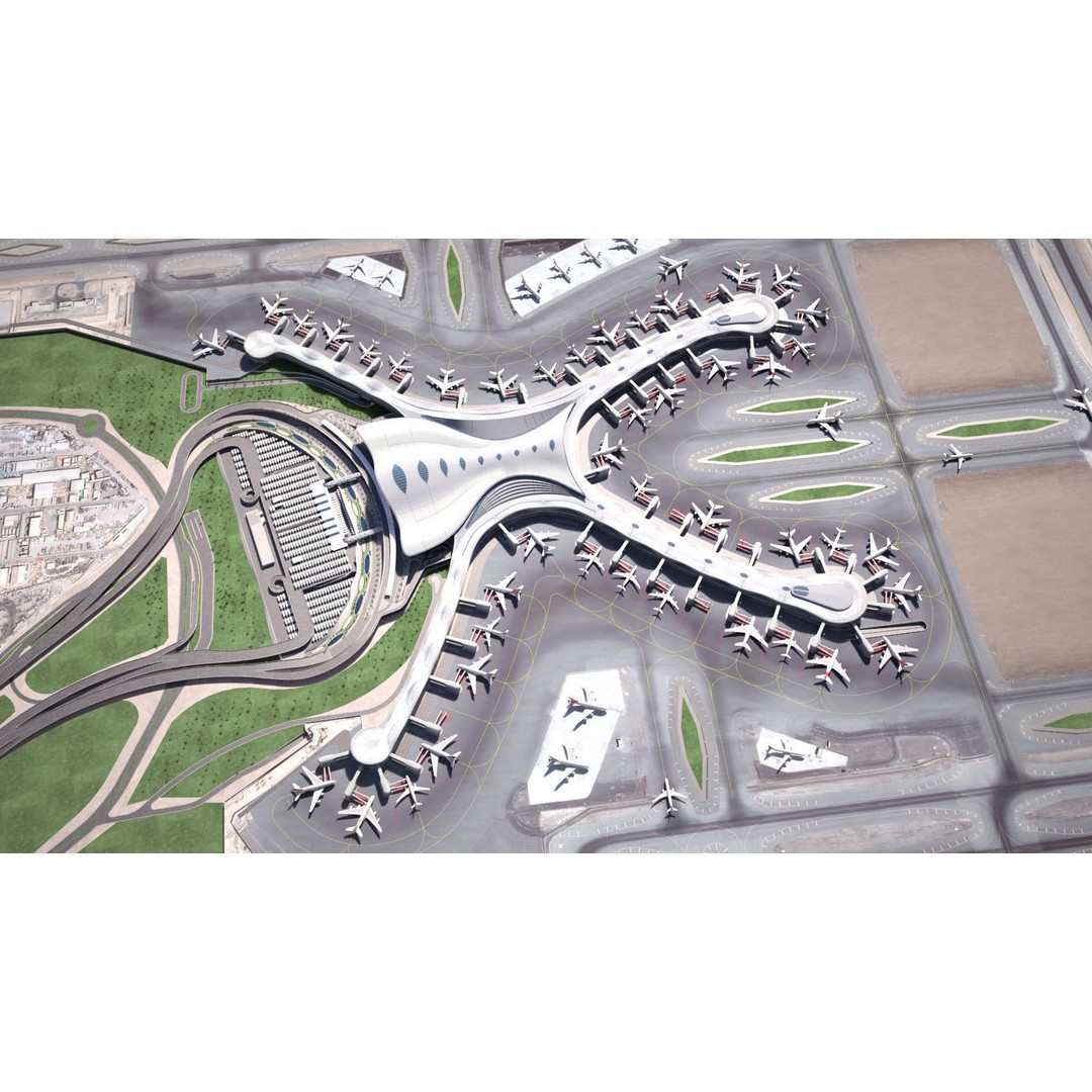 Abu Dhabi Airport 3D Model – High Detail Architectural Landmark, FBX - View 7