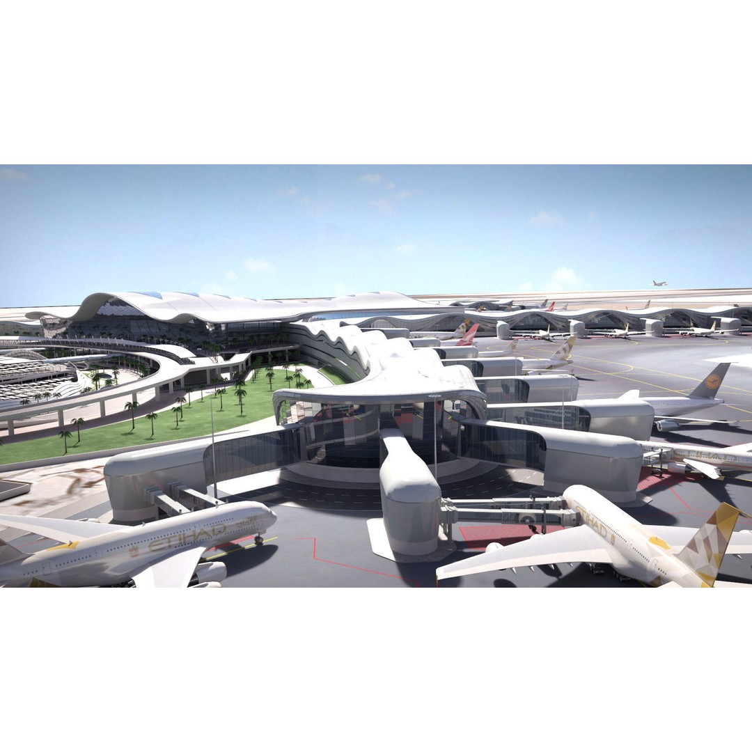 Abu Dhabi Airport 3D Model – High Detail Architectural Landmark, FBX - View 8