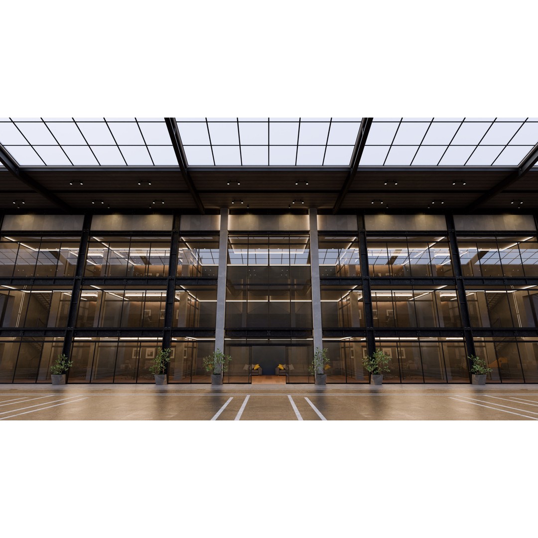 Modern Warehouse 3D Model – High Poly Office Design, Blender, FBX, OBJ - View 11