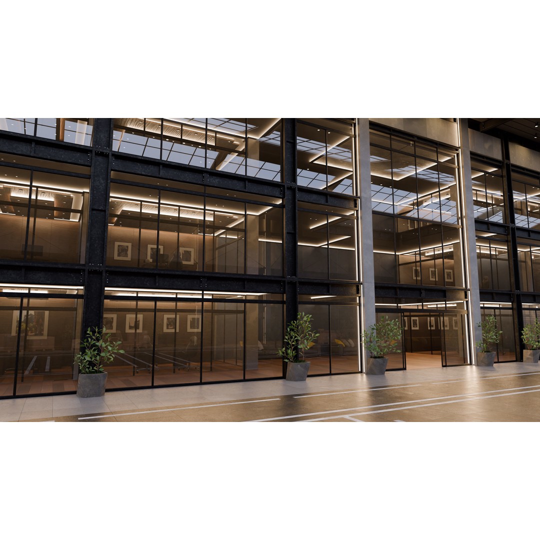 Modern Warehouse 3D Model – High Poly Office Design, Blender, FBX, OBJ - View 8