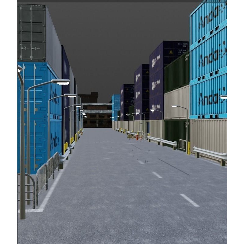 Docks Shipment 3D Model – Industrial Environment with PBR Textures - View 13