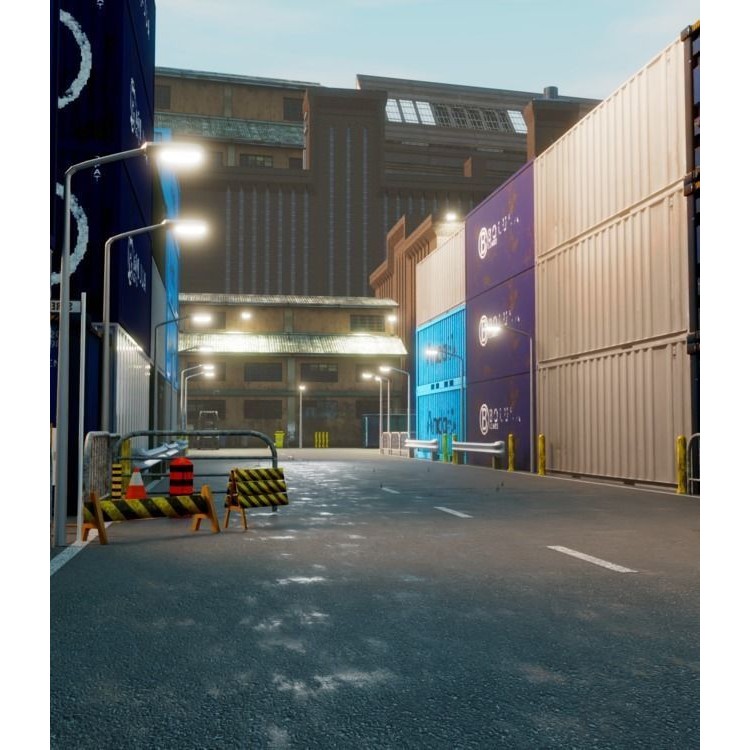 Docks Shipment 3D Model – Industrial Environment with PBR Textures - View 5