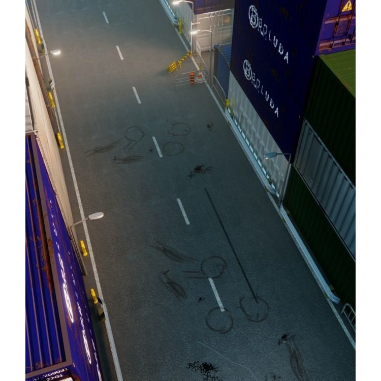 Docks Shipment 3D Model – Industrial Environment with PBR Textures - View 6